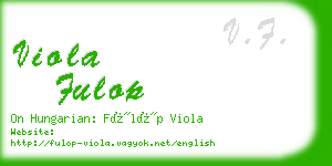 viola fulop business card